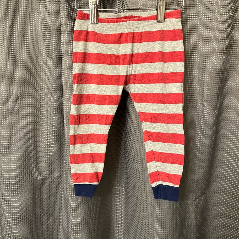 Carter's Red and Gray Striped Pajama Bottoms